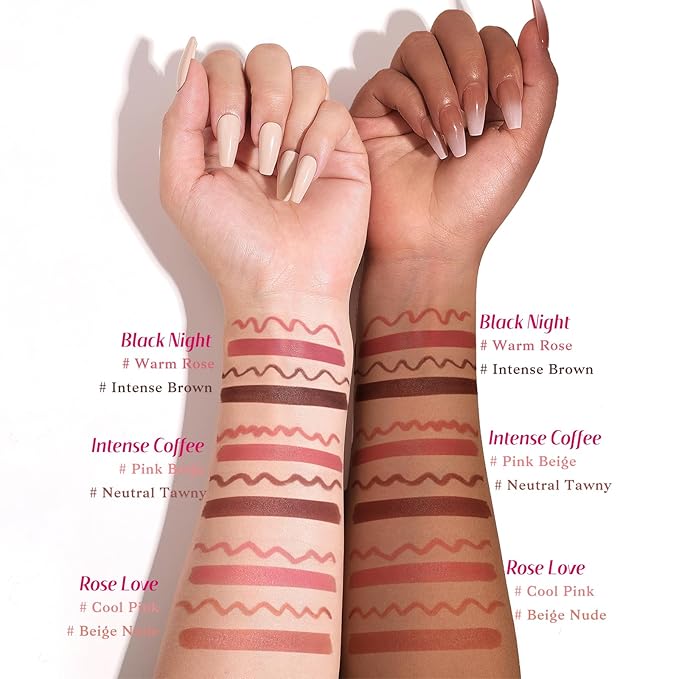 2 PCS Lip Liner and Lip Stain Combo Set, High Pigmented Long Lasting Velvet Lip Tint, Well-Defined Lipliner, Weightless Waterproof Not Animal Tested, Matte Finish Makeup