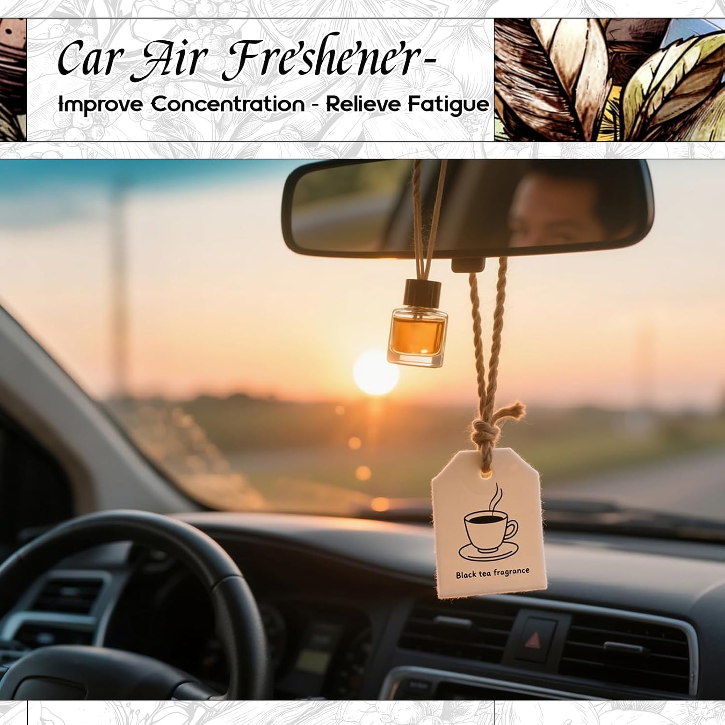 HIQILI Black Tea Fragrance Oil for Diffuser & Car Air Freshener, Long-Lasting Hotel Scent, Candle & Soap Making Supplies - 5.07 Fl Oz