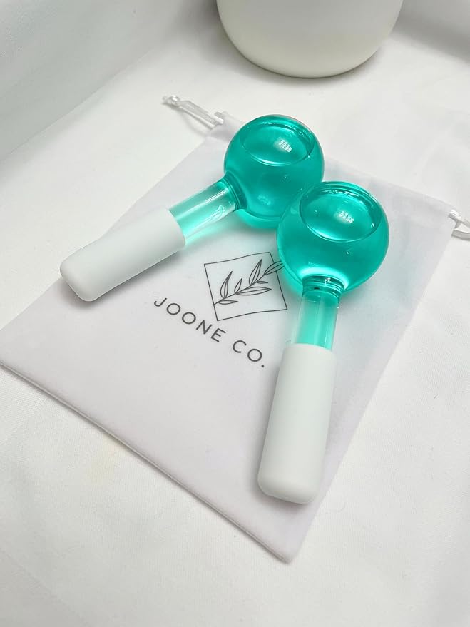 Ice Globes for Face - 2 Pack Cryo Globes for Face, Neck, & Eyes - Skin Care Tools for Dark Circles, Wrinkles, & Collagen Production - Facial Globes for Daily Beauty Routines
