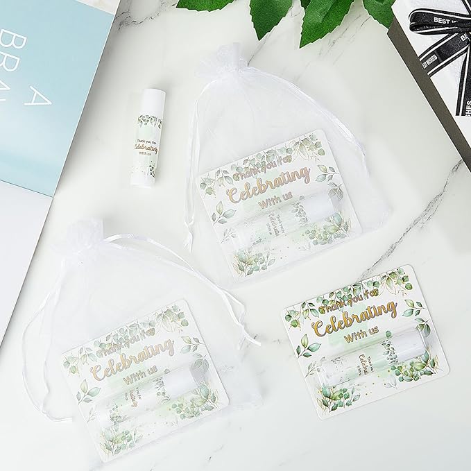 24 Set Thank You Gift Lip Balm Bulk Baby Shower Party Gifts Favors Lip Balms for Guests Bridal Shower Favor Girls Boys Gender Reveal Favors Souvenirs Party Supplies Thank You Gifts for Wedding