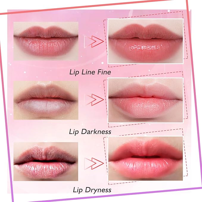 Adofect 30 Pieces Collagen Crystal Lip Masks,Pink Lip Patches& Moisturizers Collagen Lip Pads Great for Hydrating Skin, Anti Chapped & Anti-Aging and Plump Your Lips,Pink