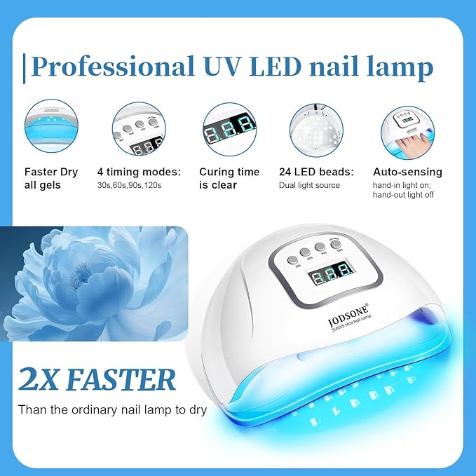 JODSONE Same Color Same Bottle 32 Colors Gel Nail Polish with U V Light Soak Off Glitter Base Top Matte Coat Manicure Salon Home DIY