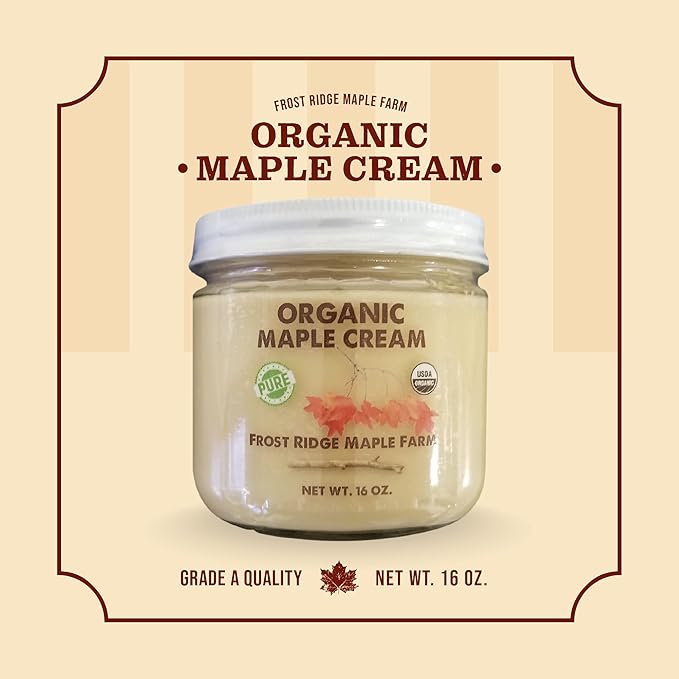 Frost Ridge Maple Farm, Organic Maple Cream, Grade A, One Pound (16 oz)