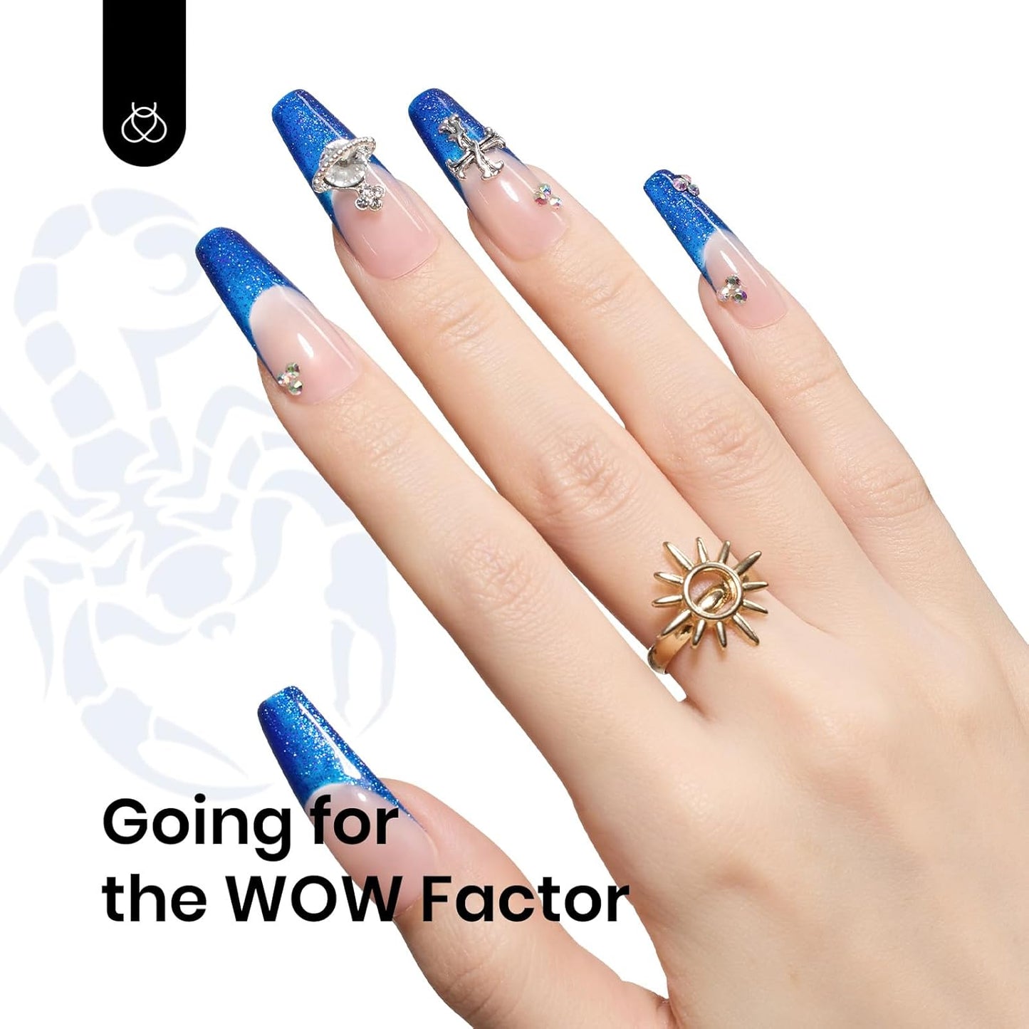 Beetles Glitter Gel Nail Polish, Blue Gel Polish Dark Purple Blue Color Gel Polish Soak Off Gel Nail Art Salon Nail Art DIY Home Nails Gifts for Women Women Manicure, 1 Pcs 15ml