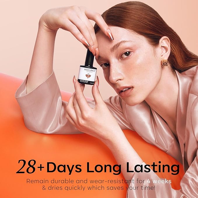 modelones Chameleon Gel Nail Polish Set, 6 Colors Fall Gel Polish Kit Nude Brown Glitter Shimmer Soak Off LED Nail Lamp Gel Nail Kit Home Gift DIY Salon For Women Girl