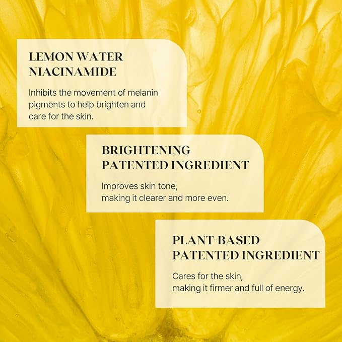 Vita C Brightening Ampoule Facial Serum | 85% Lemon Water | Skin Dullness Treatment | Vitamin Skincare |Skin Refreshing Serum | Korean Skincare (1.01 fl oz, 30ml)