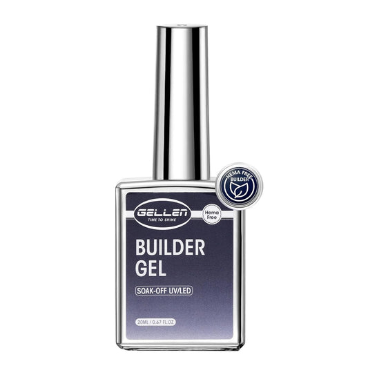 Gellen Salon-Grade Builder Gel for Nails, 5 in 1 Hema Free Clear Builder Gel for Nail Apex Strengthener 20ml Clear Builder GelNail Polish in Upgraded Bottle U V Cured for Home DIY