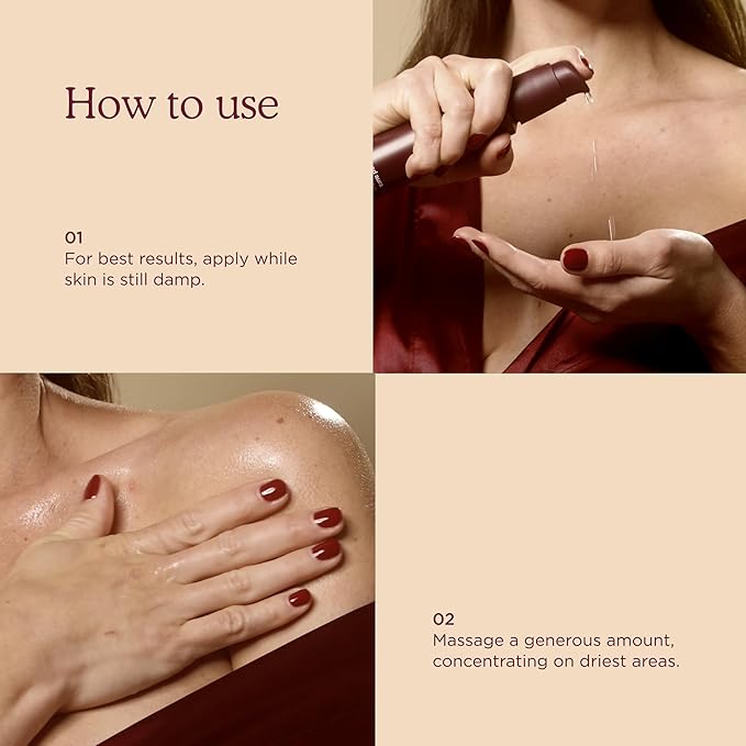 HANNI Good Aura Dry Body Oil, Lightweight After-Shower Moisturizer with Jojoba, Coconut, Baobab, and Buriti Oils, Non-Greasy Skincare for Soft Skin, 100 mL / 3.38 oz