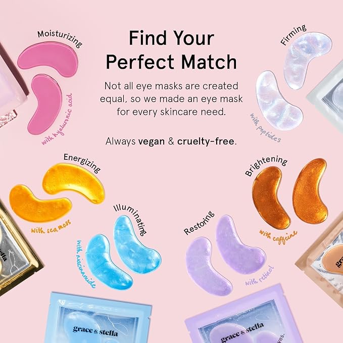 grace & stella Caffeine Under Eye Patches - Awakening Eye Patches for Puffy Eyes and Dark Circles - Under Eye Mask Patches with Niacinamide & Hyaluronic Acid - Vegan, Cruelty-Free (Bronze, 24 Pairs)