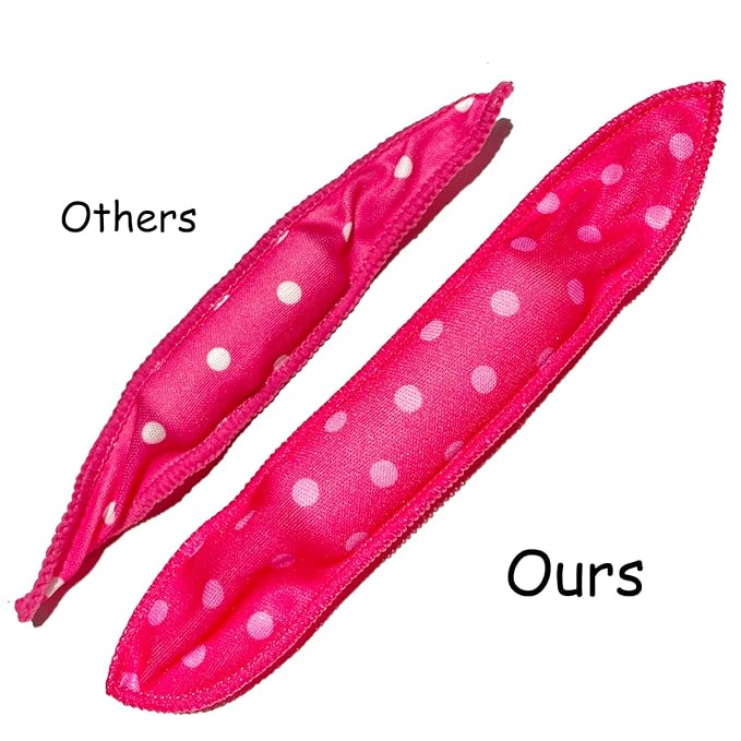 Aimin Soft Satin Sponge Overnight Curlers for Heatless, Long Hair Curls (20 pcs, pink)