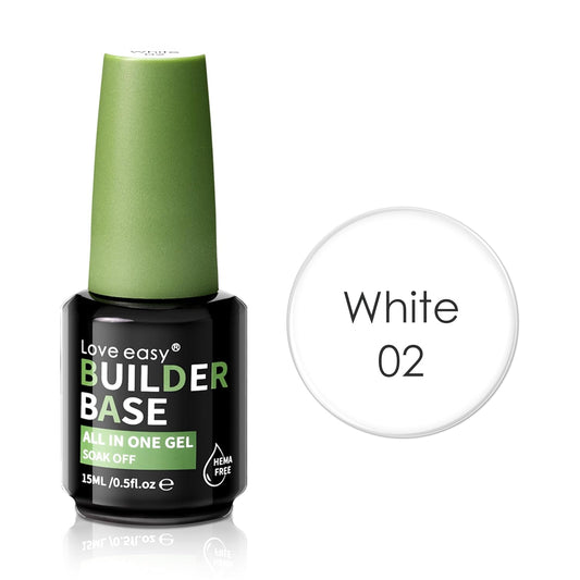 Salon-Grade Milky White Builder Gel - Hypoallergenic Strong Base Coat | Long-Lasting Adhesion (30+ Days) for Professional Nails Gift for Women