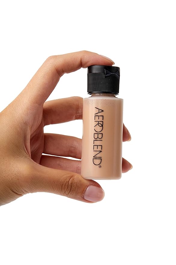 AEROBLEND Airbrush Foundation Makeup (O20) Professional, Water-Based, Buildable, Long-wearing, For all skin types, 1 oz