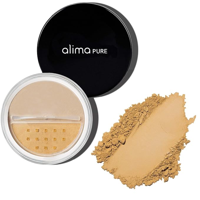 Alima Pure Matte Foundation Loose Mineral Powder Foundation Makeup, Loose Powder Makeup Oil Free Talc Free Powder, Natural Makeup Mineral Foundation Full Coverage Natural Foundation Powder .15 oz/4.5