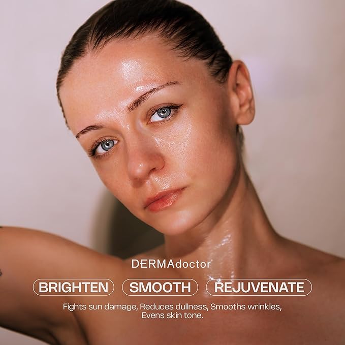 DERMAdoctor Vitamin C Face Serum 20% Vitamin C, Vitamin-E, Ferulic Acid, Ascorbic Acid Concentrated Dermatologist-Formulated Anti-Aging, Hydrating & Discoloration Correcting Serum for Face -1.0 fl oz