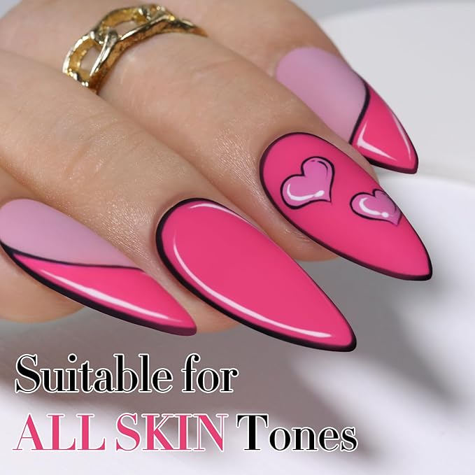 Double Rhythm Translucent Gel Polish Sheer Neutral Natural Light Milky Same Color Same Bottle 15ML Jelly UV Nail Polish Nail Art DIY at Home (Pink Purple-A1471)