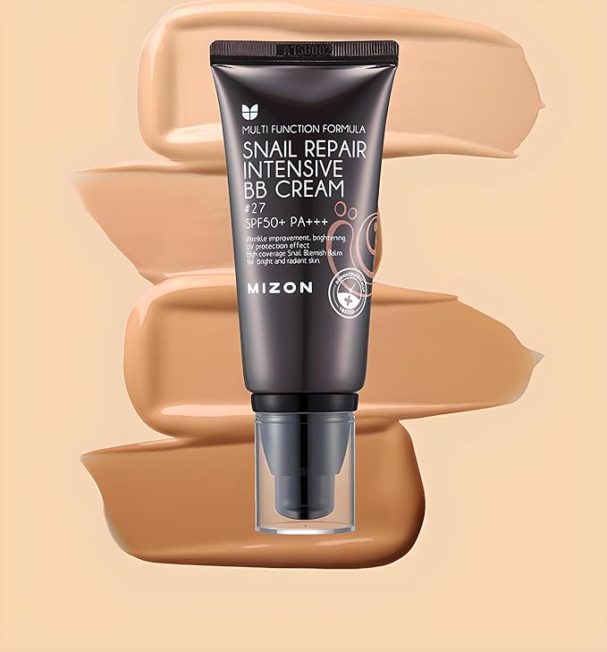 MIZON Snail Repair Blemish Balm, Multifunctional BB Cream with Snail Mucus Filtrate, Skin Care and Makeup Coverage, Strenghtens Skin Elasticity, Improves Fine Wrinkles (#23)