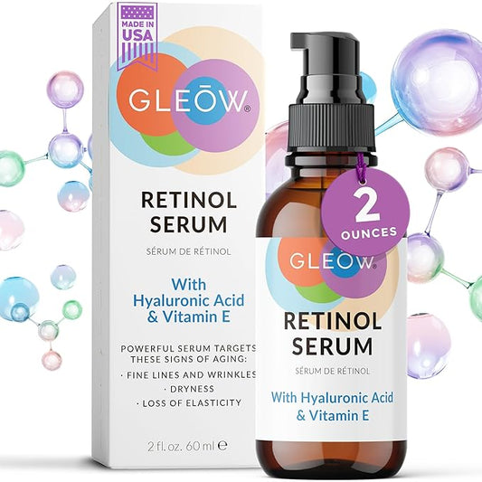 Retinol Serum for Face with Hyaluronic Acid, Retinol for Face Is Suitable for All Skin Types, Hydrating Serum Women and Men Plumps Youthful Appearance 2oz