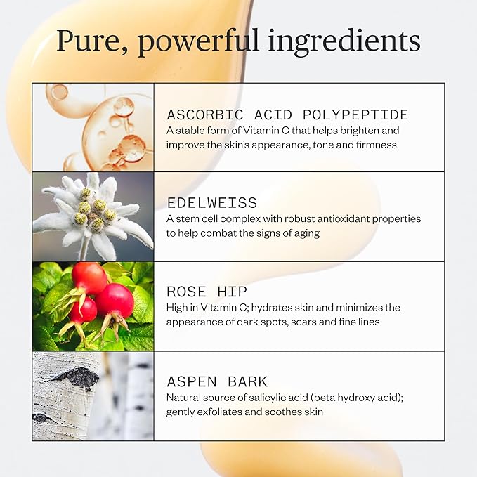 Ursa Major Natural Vitamin C Serum | Brightening Formula Revitalizes Dull Skin and Smooths Skin's Tone | Targets Wrinkles, Sagging and Loss of Firmness | Vegan, Non-Toxic, Cruelty-Free | 1 ounce