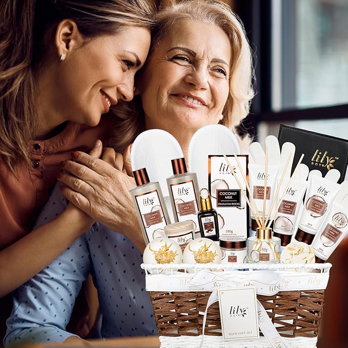 Gifts For Women Gift Basket for Women–18Pcs Bath and Body Gift Set for Mom Spa Basket Set Spa Kit Bath & Body Gifts Set | Self Care, Birthday, Christmas, Mothers Day Bath Gift Baskets Set for Her