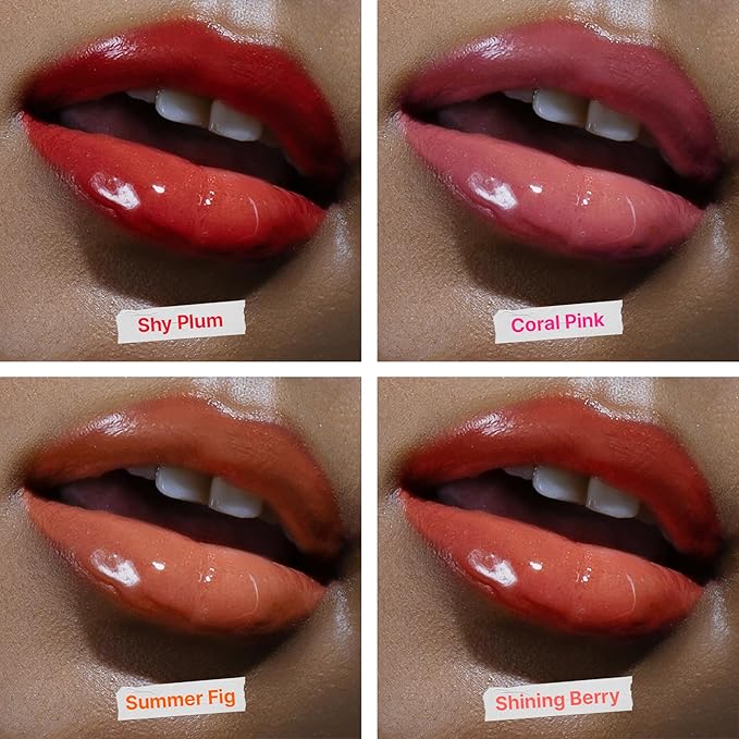 Glowing Color Lip Balm 0.35 Oz| Hydrating Lip Balm Lip Gloss for Girls | Vegan Lip Balm & Lip Plumping Gloss | Lip Glowy Balm & Lip Care for Dry Lips | Moisturizing Lip Balm Shining Berry