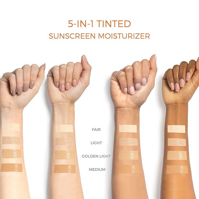 Suntegrity 5 in 1 Tinted Mineral Sunscreen for Face (SPF 30-2 oz) - Fair | BB Cream Moisturizer with Physical UVA/UVB Broad Spectrum Protection | Safe for Sensitive Skin