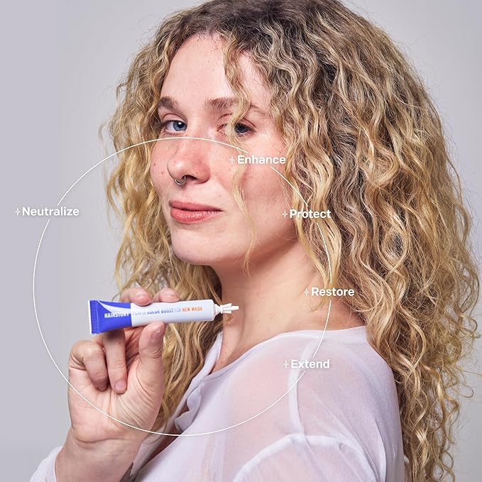 Hairstory Anti-Brass Color Boost Set, New Wash Original & Purple Color Boost Bundle, Enhance Color & Eliminate Brass, Purple Shampoo & Conditioner Alternate for Blonde, Silver & Gray Hair