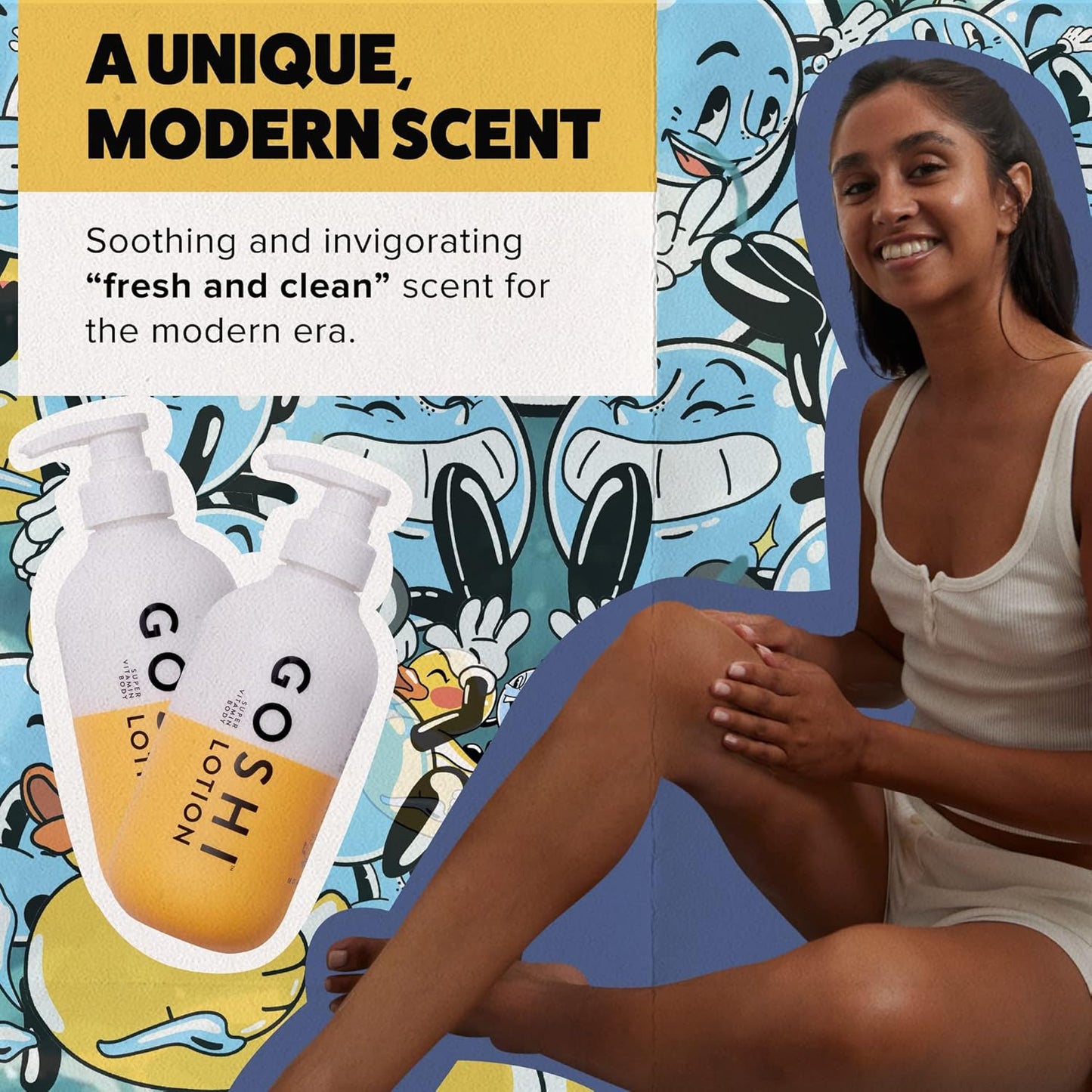 GOSHI Super Vitamin Body Lotion 20 oz - pH-Balanced Moisturizing Body Lotion for Men and Women - For All Skin Types