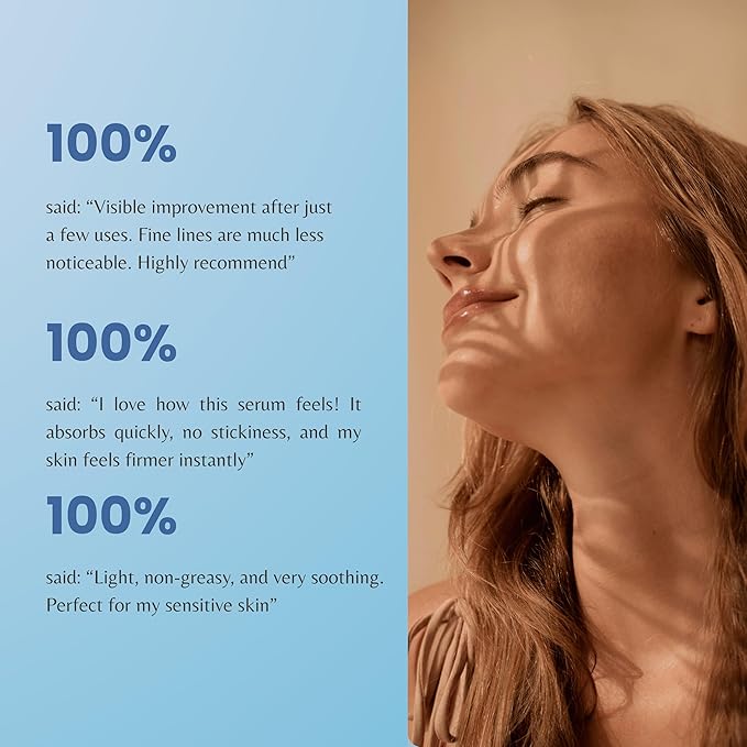 Marine Collagen Serum for Mature Skin - Advanced Anti-Aging Formula with Hydrolyzed Collagen, Moisturizing Panthenol, Glycogen. For All Skin Types, Daily Use, Perfect Base