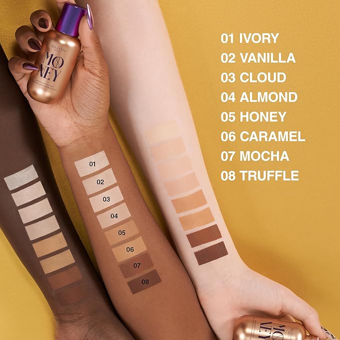 Matte Foundation Money - Long-Lasting Makeup Foundation with Flawless & Buildable Coverage - Liquid Foundation for All Skin Types (Truffle)