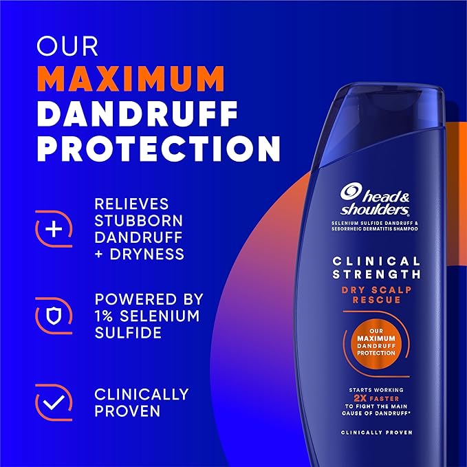 Head & Shoulders Clinical Dandruff Defense + Dry Scalp Rescue Shampoo 13.5 oz Twin Pack