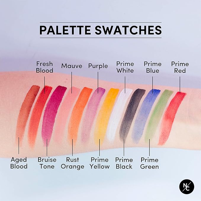 FX Alcohol-Activated Palette, Activator, and Remover Kit, Professional SFX Makeup Set Multicolor