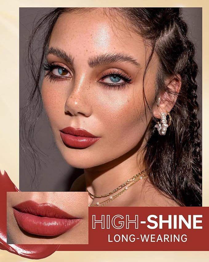 MAKI YIKA Red Lipstick for Women Moisture Hydrate Lipsticks Glossy Dark Red Lipsticks Sheer Finish Lightweight Tinted Lip Balm (Z12 Pampas)