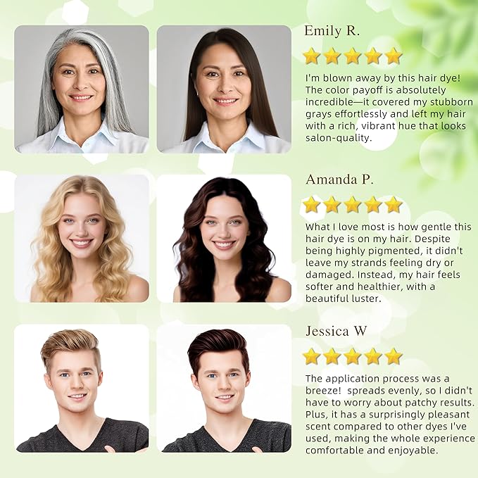 Hair Dye Shampoo 3 in 1 for Gray Hair Coverage, Argan nut Natural Shampoo Hair Dye for Women & Men/Ammonia-Free 500ml(Brown)