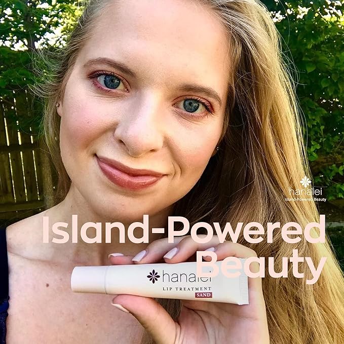 Hanalei Lip Treatment for Dry, Chapped Lips – Intensive Overnight Moisturizer with Kukui Oil, Shea Butter & Grapeseed Oil – Hydrating Balm for Healing Cracks – Natural Nude Tint, 15g – Cruelty-Free