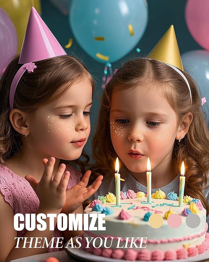 Glitter Freckles, Gold Freckles Temporary Face Tattoos, Body Face Glitter for Women Girls, Country Concerts Singer Festival Rave Accessories (Gold - 10 pcs)