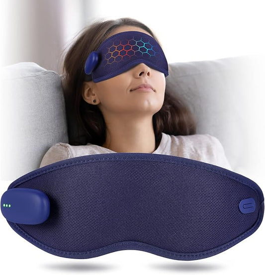 Heated Eye Mask, USB Eye Mask for Dry Eyes, Sleep Mask for Men Women, Portable Professional Electric Warm Eye