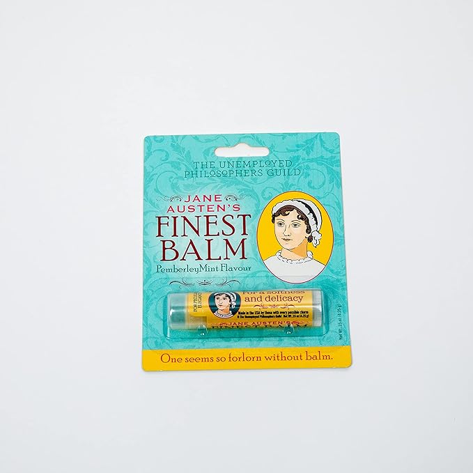 Jane Austen's Finest Balm, Lip Balm Tube, Peppermint Flavored - Cruelty-Free and Made in the USA from Natural and Imported Ingredients