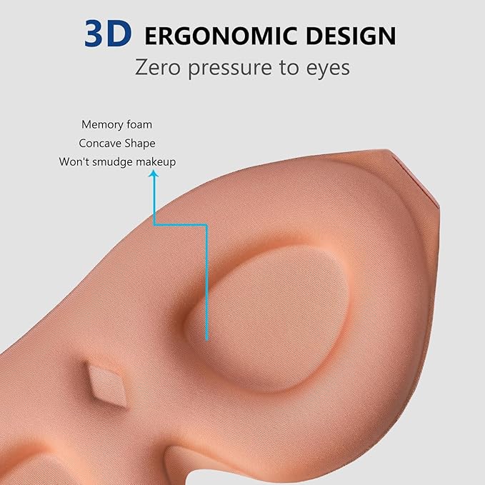 ALASKA BEAR 100% Blackout Sleep Mask for Women and Men, Vacuum-Sealed, Dusty Pink