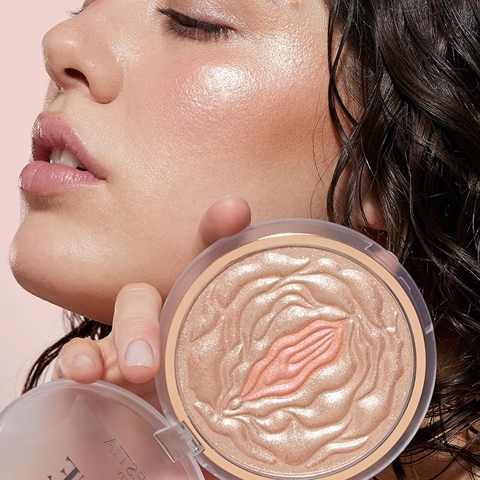 Highlighter Makeup Powder Divine V - Highlighter Powder for Radiant Glow - Face Highlighter for All Skin Tones - Easy-to-Apply Powder Highlighter, 0.53 Oz