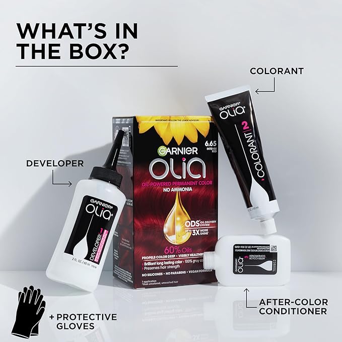 Garnier Hair Color Olia Ammonia-Free Brilliant Color Oil-Rich Permanent Hair Dye, 5.3 Medium Golden Brown, 2 Count (Packaging May Vary)