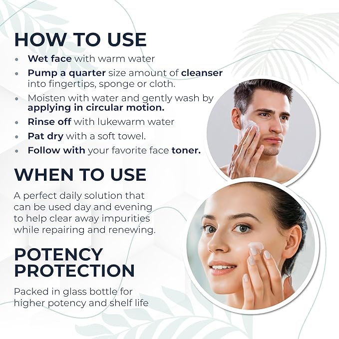 Hydrating Face Cleanser - Coconut Milk & Honey 4oz | Nourishing Daily Cleanser for All Skin Types — Gentle Non-Drying Formula, Fragrance-Free with Jojoba Oil & Aloe, Ideal for Sensitive Skin