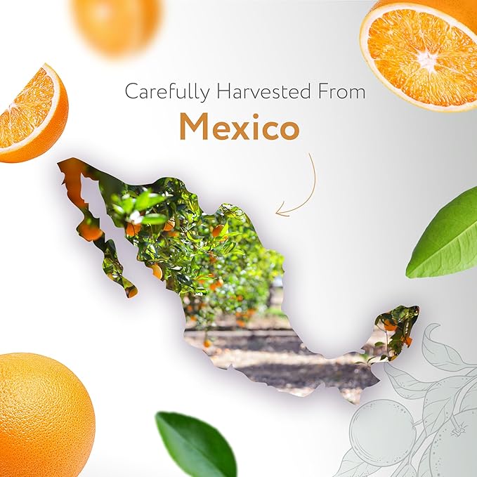 HBNO Organic Orange Essential Oil - Huge 4 oz (120ml) Value Size - USDA Certified Organic Orange Essential Oil, Cold Pressed for Aromatherapy, Soap Making, DIY, Diffuser