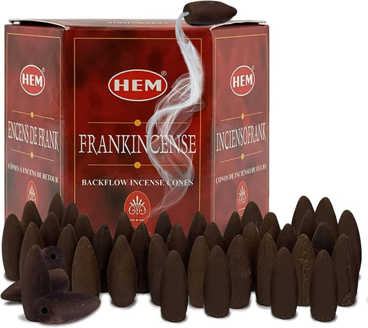 Frankincense Backflow Incense Cones for Inscent Waterfall Aromatic Insent Smoke Fountain Haze Falls