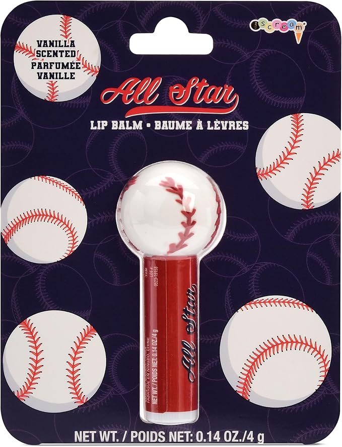 iscream Sport-Tastic Baseball Softball Shaped Vanilla Scented Lip Balm