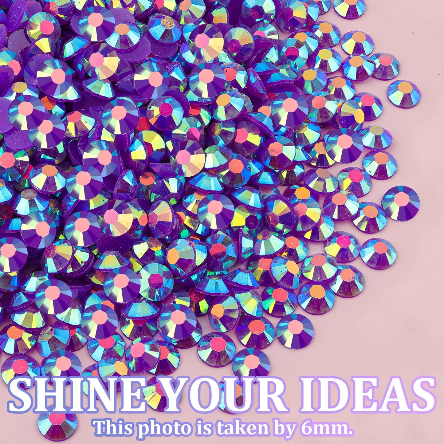 Resin Jelly Rhinestones for Crafting with B7000 Jewelry Glue, 2 Boxes Dark Purple AB Flatback Crystals with 3Pcs 10ml Glue, Bedazzling Non Hotfix Gems for DIY Tumblers Clothing Shoes Manicure