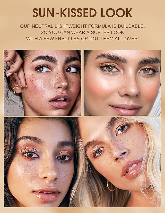 AKARY Freckle Pen Professional Lifelike Face Concealer Point Out Natural Waterproof Longlasting Soft Artificial Freckles Fine Makeup Freckle Pen Life Face Decoration (#03 Chestnut)