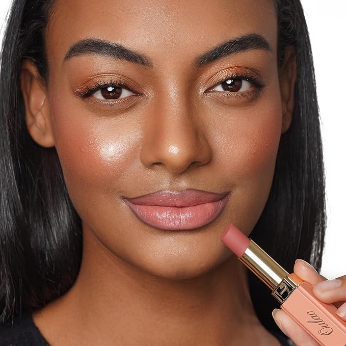 Oulac Pink Lipsticks for Women, Coral Nude Matte Lipstick, Full Coverage Lip Color, Satin Matte Finish, Cream Texture, Hydrating, Infused with Hyaluronic Acid, Vegan & Clean Beauty 4g SG06 Babe