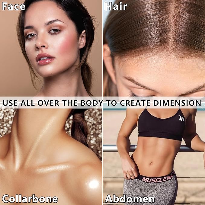 3 Pcs Contour Stick, Highlighter Stick, Blush Stick, Cream Contour Kit with Contour Brush, Create Face Contour, Non-greasy, Waterproof Long-lasting Effect for Women (1+3+4,LIGHT)