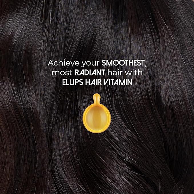 Hair Vitamin Smooth & Shiny - 50 Capsules, Heat Protectant Oil for Frizzy Hair - With Vitamin B5