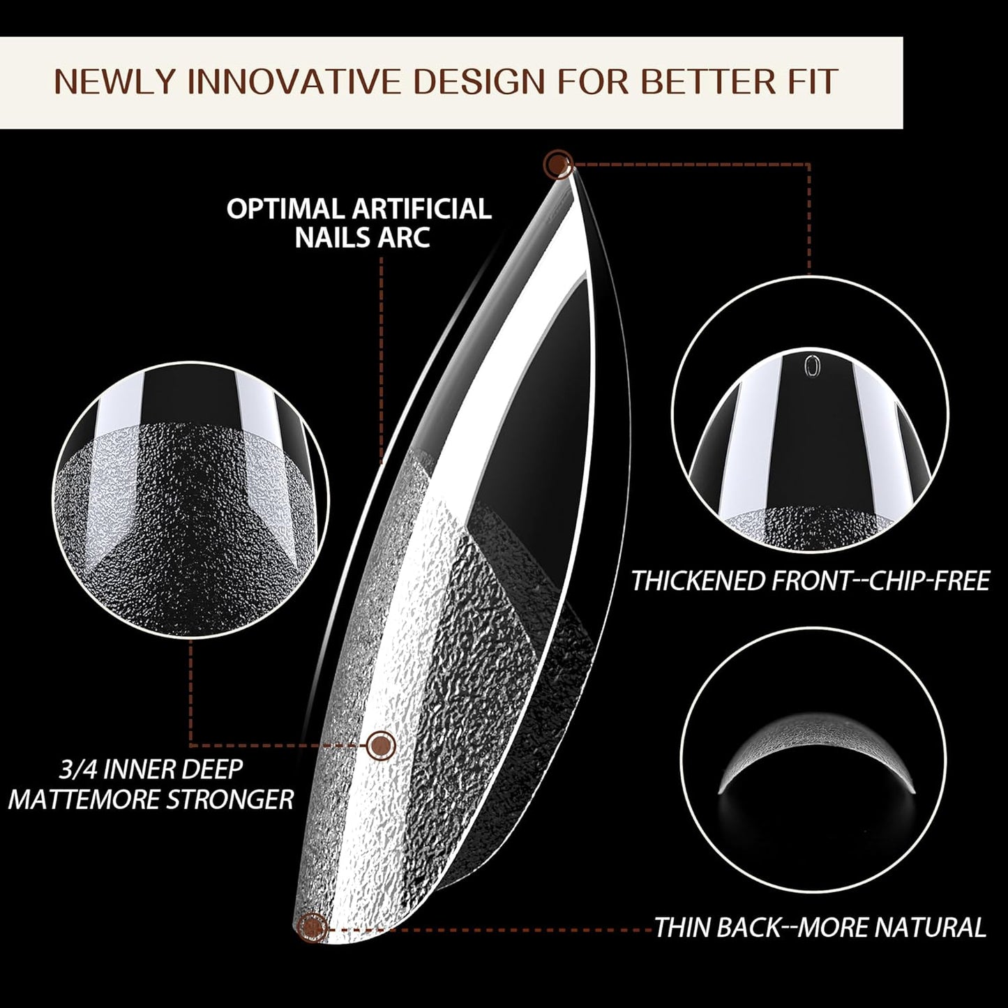 UNA GELLA Extra Short Almond Nail Tips, 504 Pcs Pre-Filed XS Almond Gel Nails, 12 Sizes Half Matte Full Cover Press Ons for Nail Extension Manicure Home DIY Salon